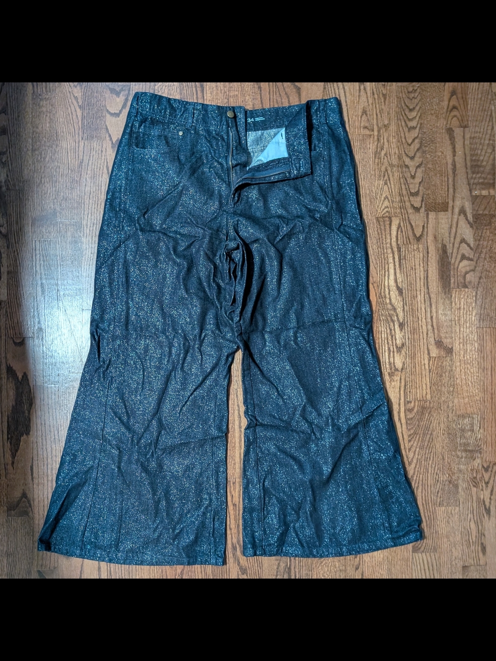 Women's Shimmery Wide-Leg Jeans